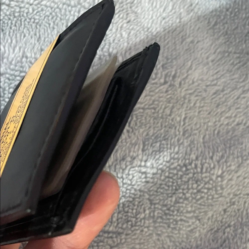 New Mens Marshal Black cowhide’ Leather Bi-Fold Wallet